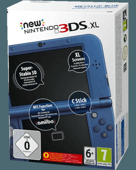 New Nintendo 3DS XL Metallic Blue box art for Nintendo 3DS